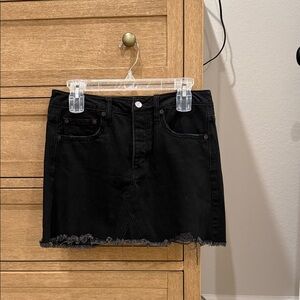 American Eagle distressed Black Denim Skirt